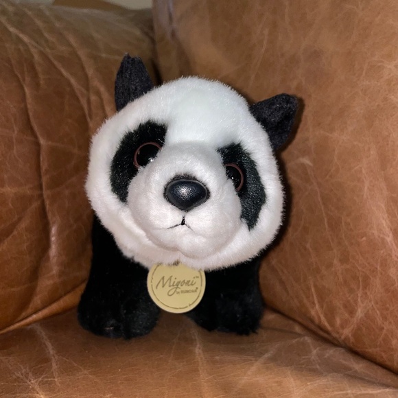 NWOT Miyoni by Aurora 7 Inch Standing Panda Bear Stuffed Animal - Picture 1 of 11